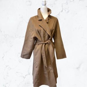 Women's 100% Wool Belted Wrap Coat NWT Medium